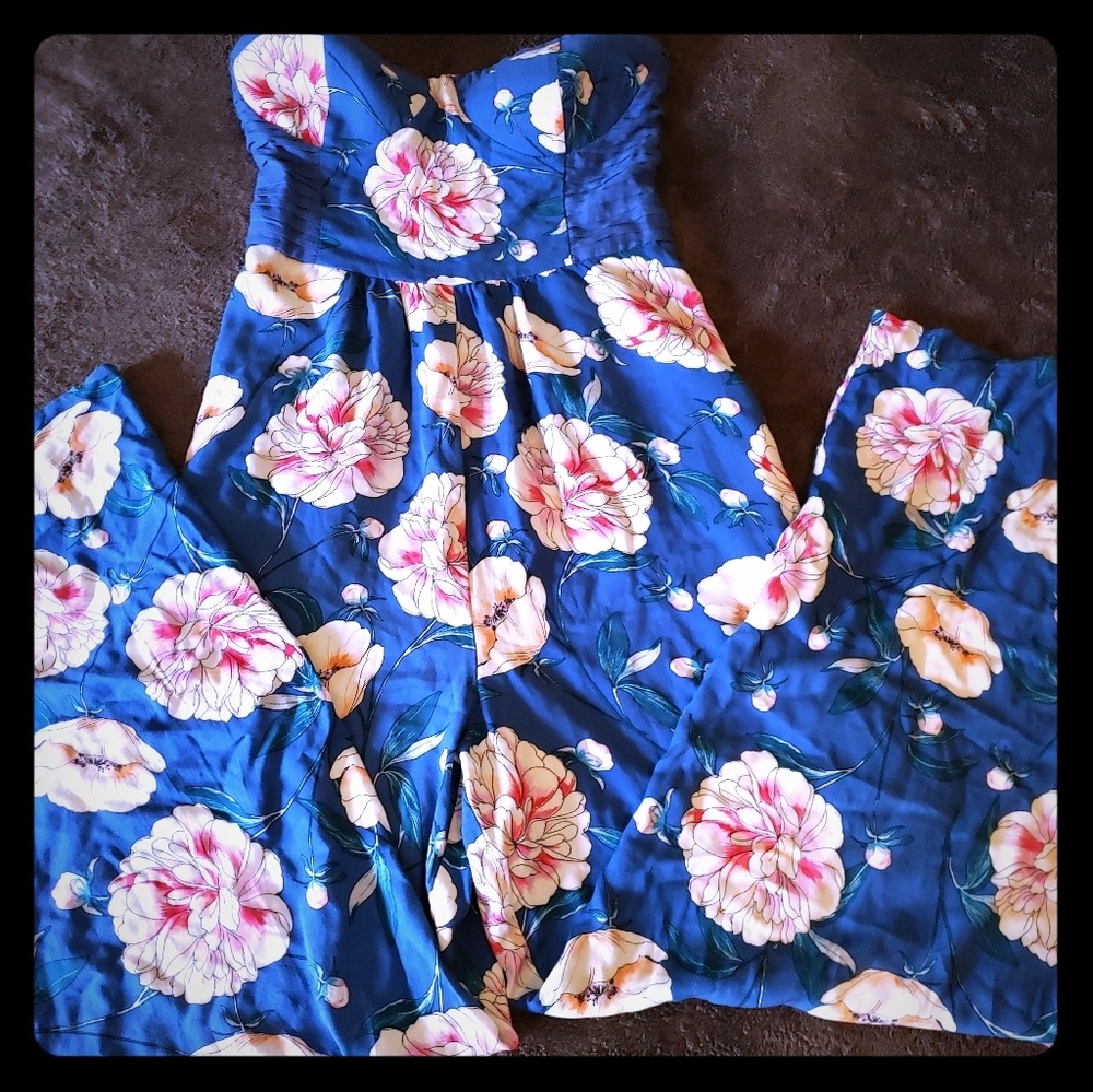 Strapless romper